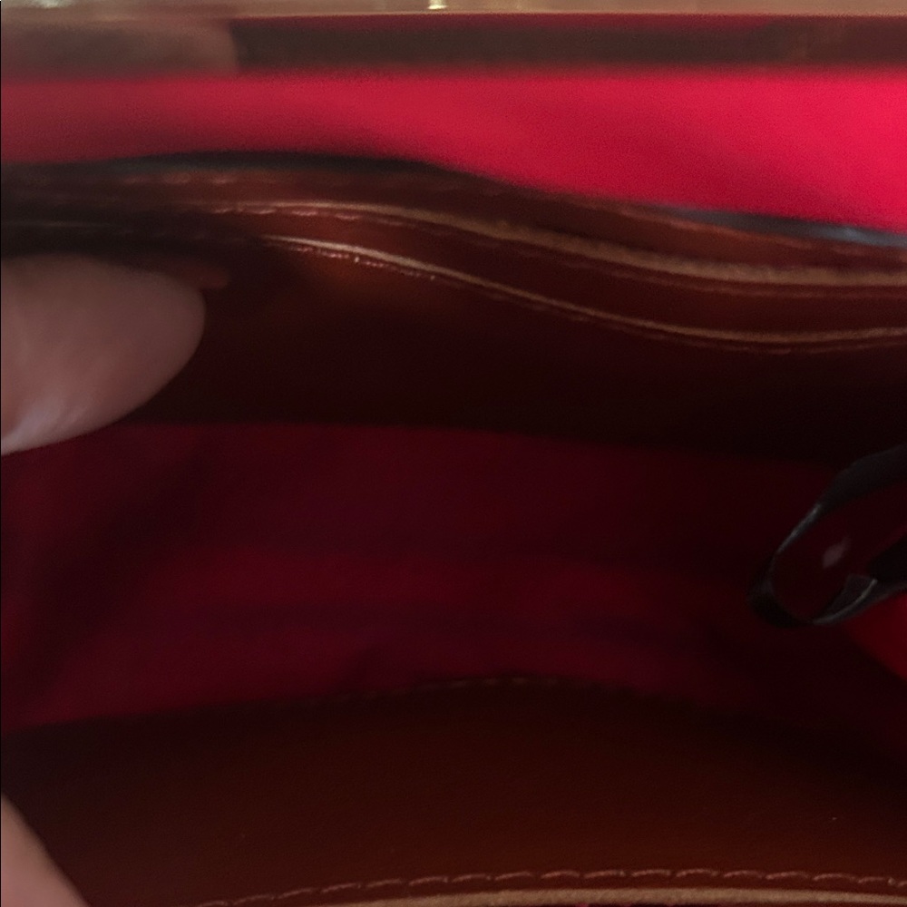 Dooney & Bourke Dark Green Suede Clutch - Picture 3 of 4